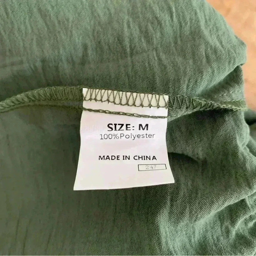 Army green jumper with tie in back - Picture 7 of 7